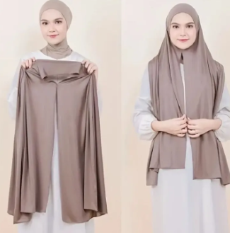 Instant Hijab Scarf for Women Muslim Easy To Wear Jersey Head Scarf Wrap Thin Breathable Soft Sunscreen Pullover Head Wrap