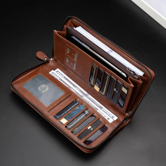 Men's Long Zipper Wallet