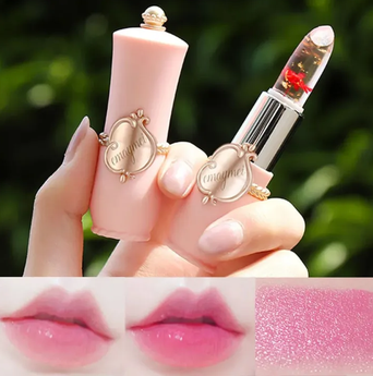 Transparent Jelly Flower Lipstick