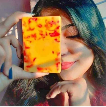 Saffron Goats Milk Soap Premium (Handmade)
