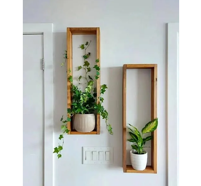 Set Of 2 Floating Wall Mount Window Plant Holder Wall Mounted Shelf For Propagation Hydroponics Flower For Home & Office Decor