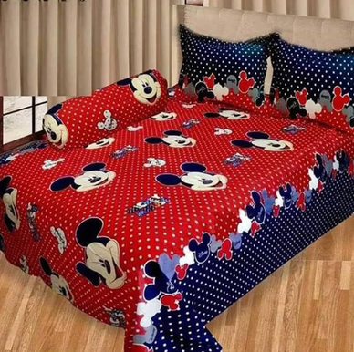 Tuwel Cotton King Size multricolor Bedhseet