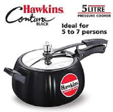 Hawkins Contura Pressure Cooker 1.5 Liter - 6.5 Liter BLACK