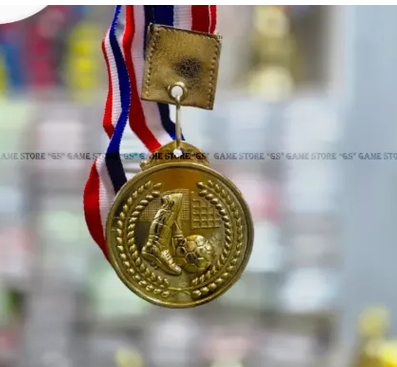 Champion & Runner-Up Football Medal Gold & Silver Colour with ribbon for Football Player