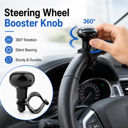 Universal Truck Heavy Car Duty Anti Slip Steering Wheel Cover Spinner Knob Handle Booster Grip Protective Auxiliary Ball Safe